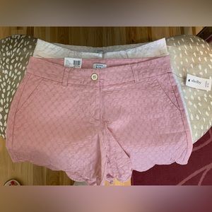Crown & Ivy Pink Shelby Shorts 2 PAIR NEW